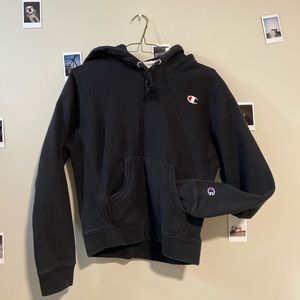Black champion hoodie